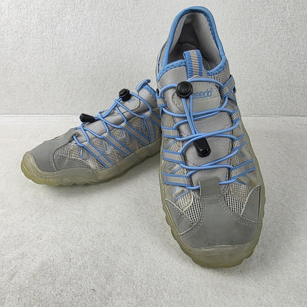 Speedo Hydro Comfort 4.0 Womens Size 10 Water Shoes Gray Blue Aqua Beach Pool